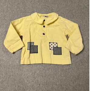 Little One Corduroy Jacket Baby 3-6mos‎ Patchwork Long Sleeve Button Up Yellow